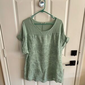 Floral Green Women's Top